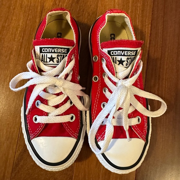 Converse Other - Converse Chuck Taylor All Star Red Low Top Canvas Sneakers Shoes 3J236 Kids 11